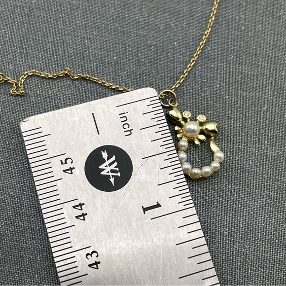 Elegant Gold Plated Sterling Silver 925 Pearl & Heart Pendant Necklace - Picture 8 of 10